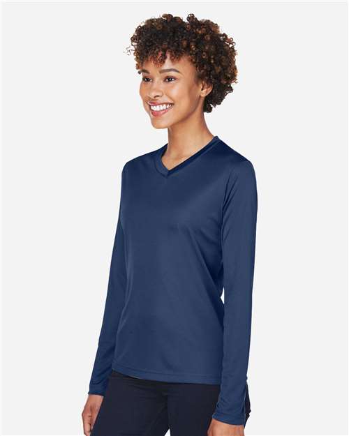 Team 365 TT11WL Women's Zone Performance Long Sleeve T-Shirt - Side view