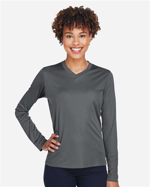 Team 365 TT11WL Women's Zone Performance Long Sleeve T-Shirt - Front view
