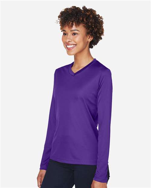Team 365 TT11WL Women's Zone Performance Long Sleeve T-Shirt - Side view