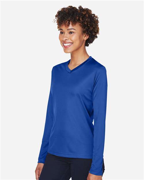 Team 365 TT11WL Women's Zone Performance Long Sleeve T-Shirt - Side view