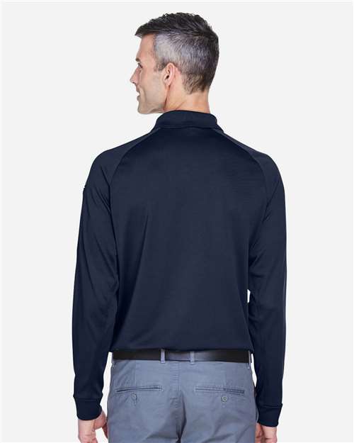 Harriton M211L Men's Advantage Long Sleeve Tactical Polo - Back view