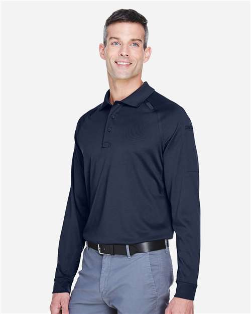Harriton M211L Men's Advantage Long Sleeve Tactical Polo - Side view