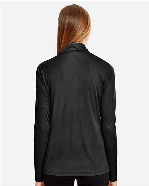 Team 365 TT31W Women's Zone Performance Quarter-Zip Pullover - Back view