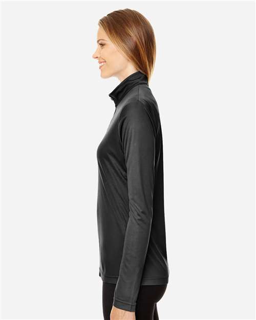 Team 365 TT31W Women's Zone Performance Quarter-Zip Pullover - Side view