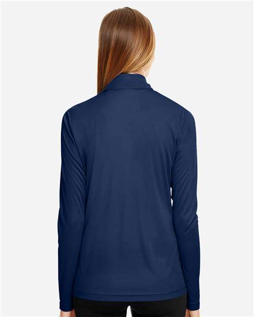 Team 365 TT31W Women's Zone Performance Quarter-Zip Pullover - Back view