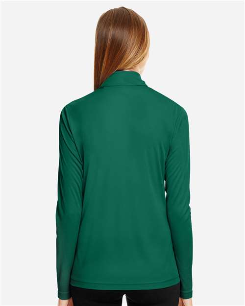 Team 365 TT31W Women's Zone Performance Quarter-Zip Pullover - Back view