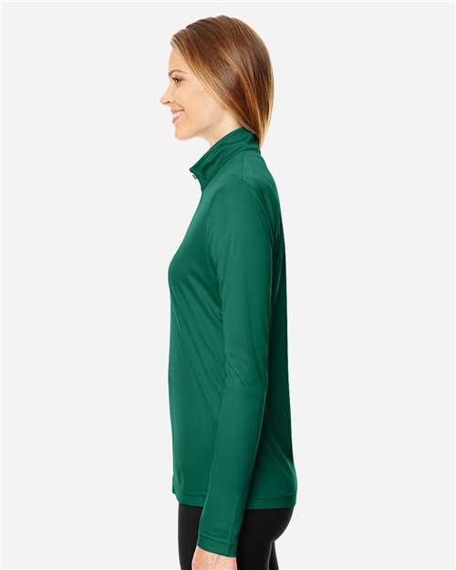 Team 365 TT31W Women's Zone Performance Quarter-Zip Pullover - Side view
