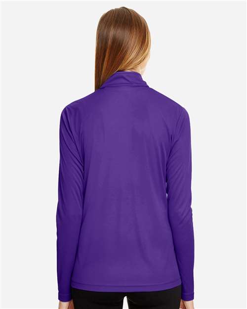 Team 365 TT31W Women's Zone Performance Quarter-Zip Pullover - Back view