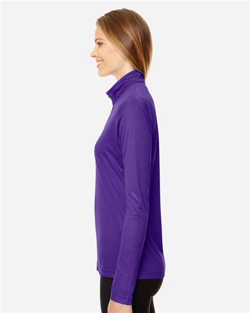 Team 365 TT31W Women's Zone Performance Quarter-Zip Pullover - Side view