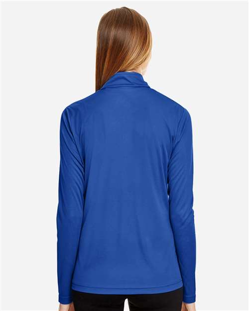 Team 365 TT31W Women's Zone Performance Quarter-Zip Pullover - Back view