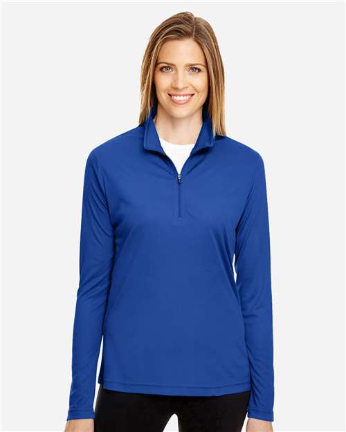 Team 365 TT31W Women's Zone Performance Quarter-Zip Pullover - Front view