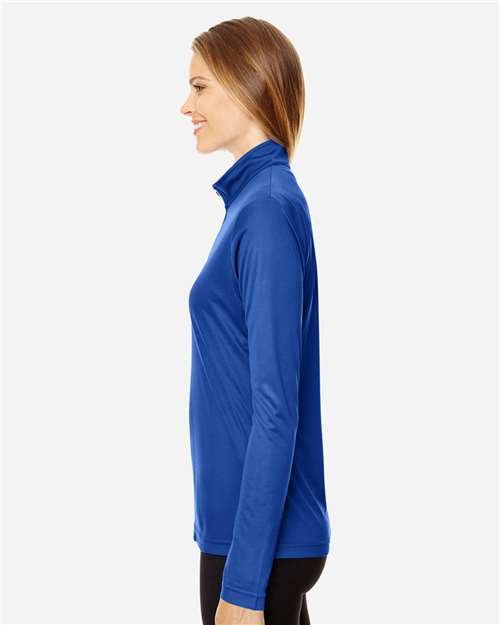 Team 365 TT31W Women's Zone Performance Quarter-Zip Pullover - Side view