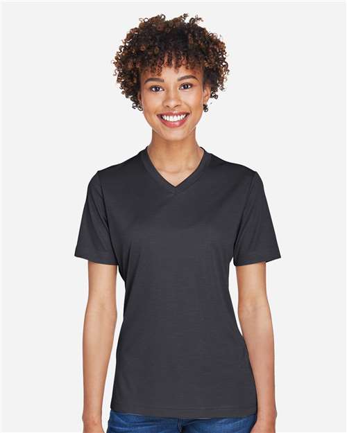 Team 365 TT11HW Women's Sonic Heather Performance T-Shirt - Front view