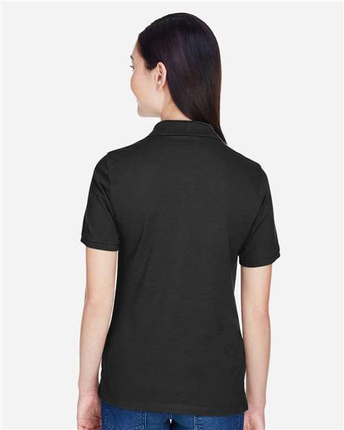 Harriton M265W Women's Easy Blend Polo - Back view