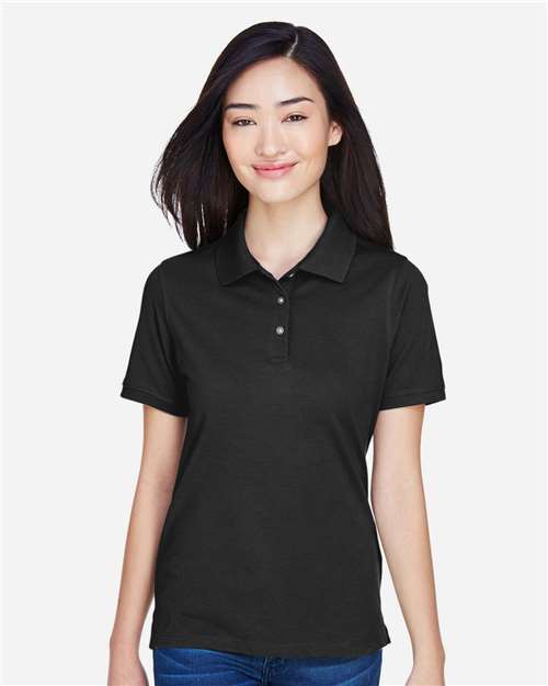 Harriton M265W Women's Easy Blend Polo - Front view