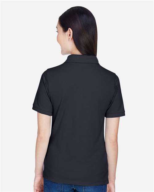 Harriton M265W Women's Easy Blend Polo - Back view