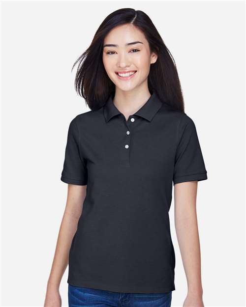 Harriton M265W Women's Easy Blend Polo - Front view