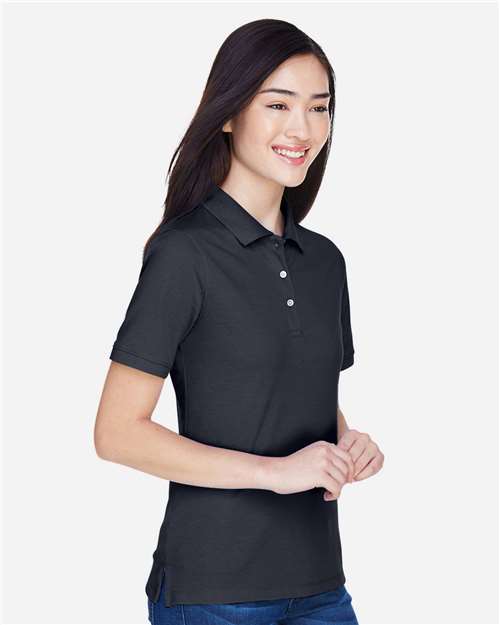 Harriton M265W Women's Easy Blend Polo - Side view
