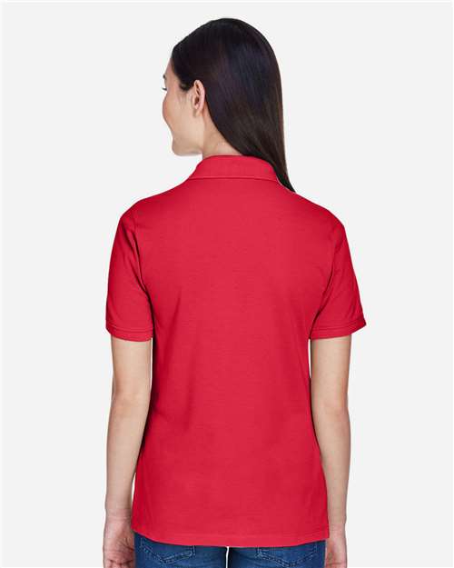 Harriton M265W Women's Easy Blend Polo - Back view