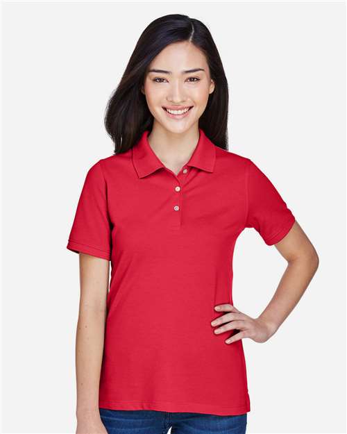 Harriton M265W Women's Easy Blend Polo - Front view