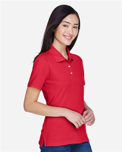 Harriton M265W Women's Easy Blend Polo - Side view