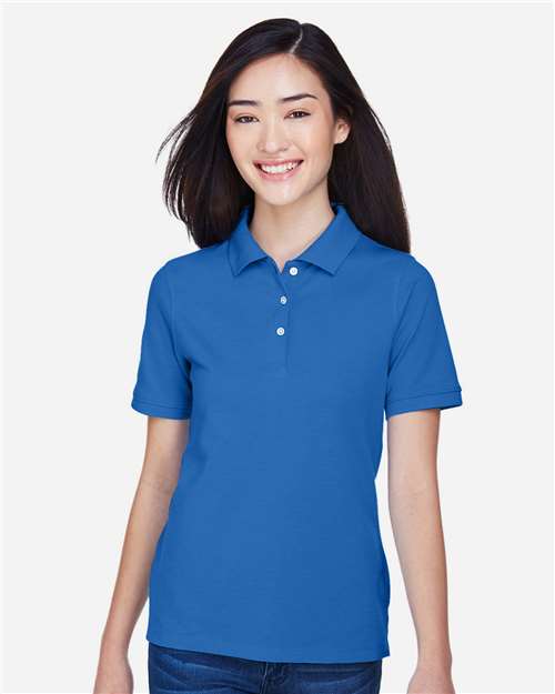 Harriton M265W Women's Easy Blend Polo - Front view