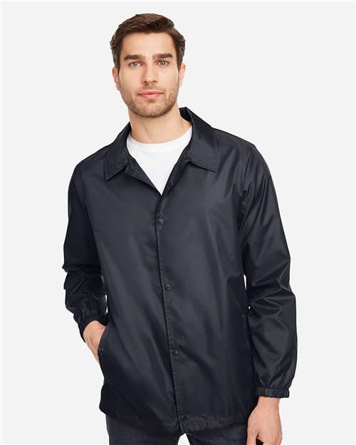 Team 365 TT75 Unisex Zone Protect Coaches Jacket - Front view