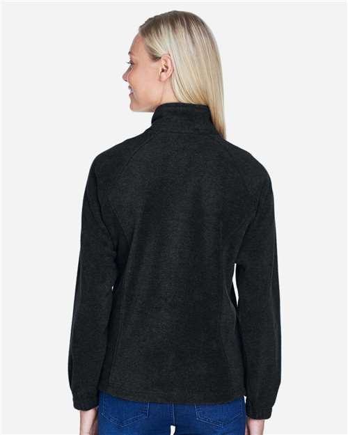 Harriton M990W Women's Full-Zip Fleece - Back view