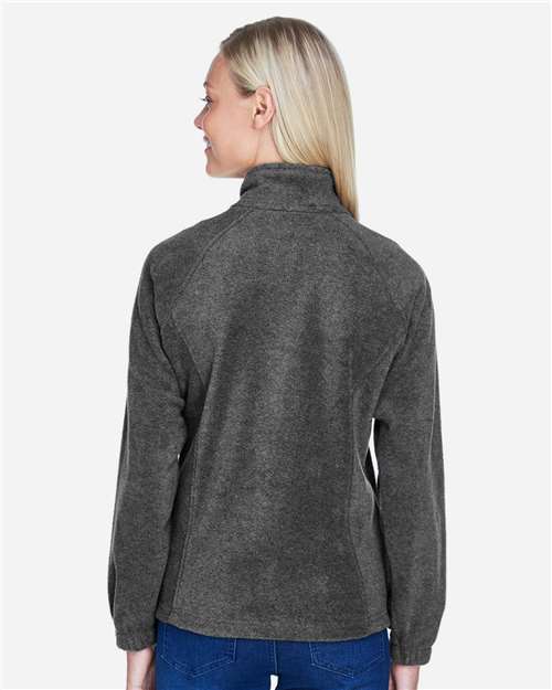 Harriton M990W Women's Full-Zip Fleece - Back view