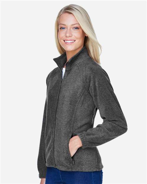 Harriton M990W Women's Full-Zip Fleece - Side view