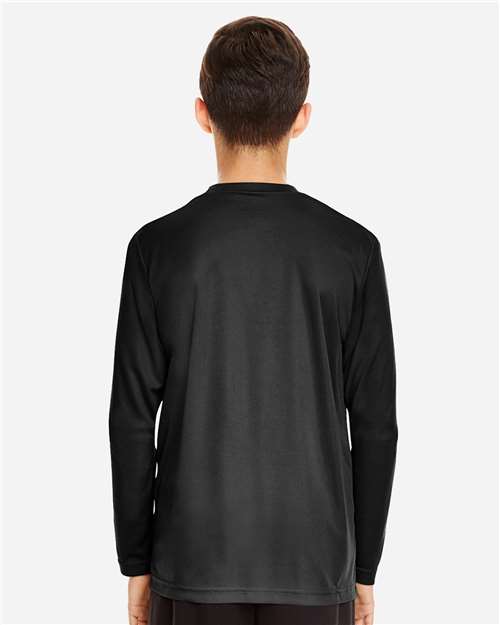 Team 365 TT11YL Youth Zone Performance Long Sleeve T-Shirt - Back view