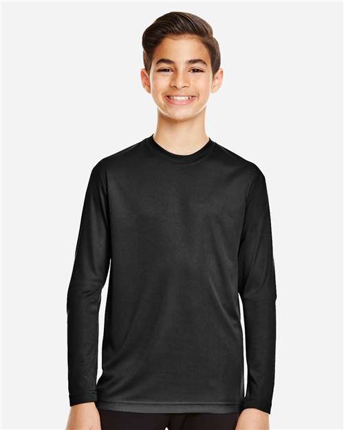 Team 365 TT11YL Youth Zone Performance Long Sleeve T-Shirt - Front view