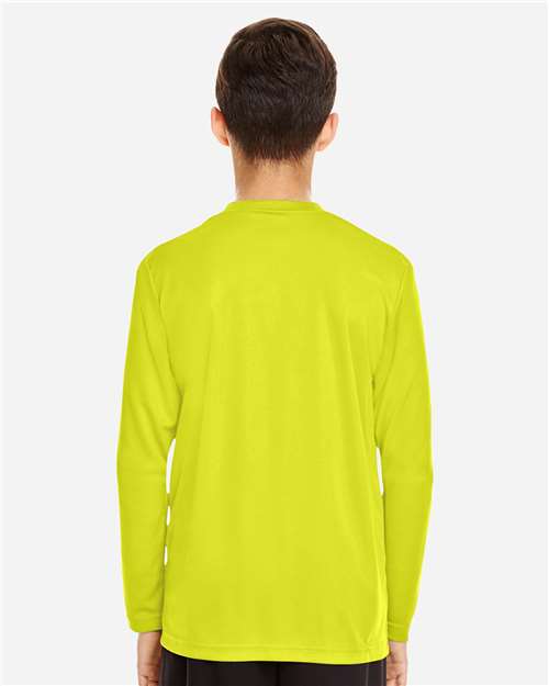 Team 365 TT11YL Youth Zone Performance Long Sleeve T-Shirt - Back view