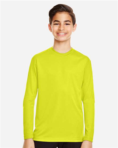 Team 365 TT11YL Youth Zone Performance Long Sleeve T-Shirt - Front view