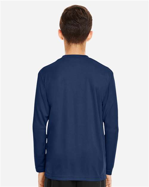 Team 365 TT11YL Youth Zone Performance Long Sleeve T-Shirt - Back view