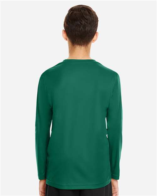 Team 365 TT11YL Youth Zone Performance Long Sleeve T-Shirt - Back view