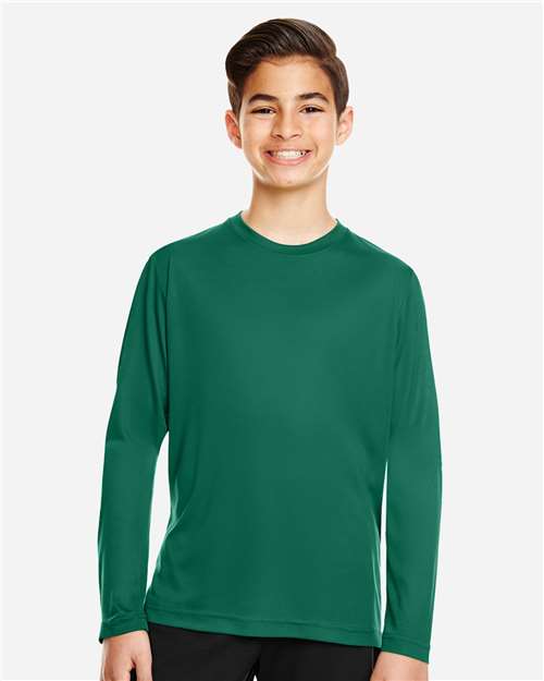 Team 365 TT11YL Youth Zone Performance Long Sleeve T-Shirt - Front view
