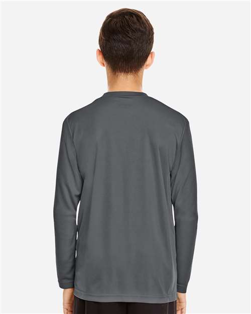 Team 365 TT11YL Youth Zone Performance Long Sleeve T-Shirt - Back view