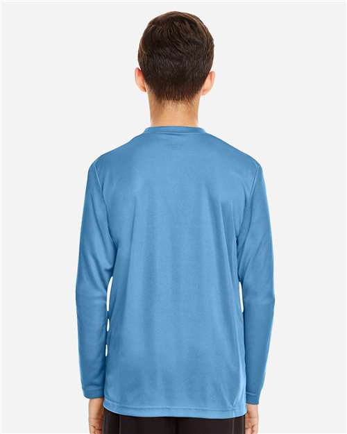 Team 365 TT11YL Youth Zone Performance Long Sleeve T-Shirt - Back view