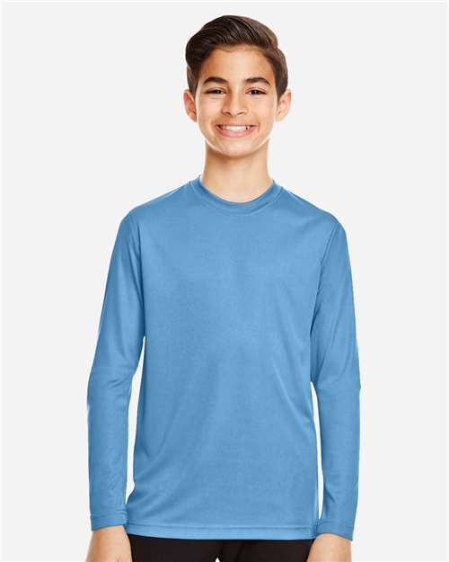 Team 365 TT11YL Youth Zone Performance Long Sleeve T-Shirt - Front view