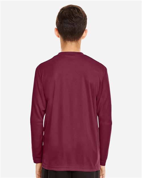 Team 365 TT11YL Youth Zone Performance Long Sleeve T-Shirt - Back view