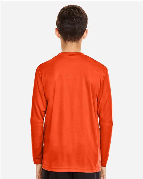 Team 365 TT11YL Youth Zone Performance Long Sleeve T-Shirt - Back view