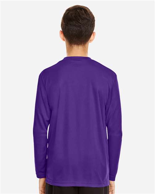 Team 365 TT11YL Youth Zone Performance Long Sleeve T-Shirt - Back view