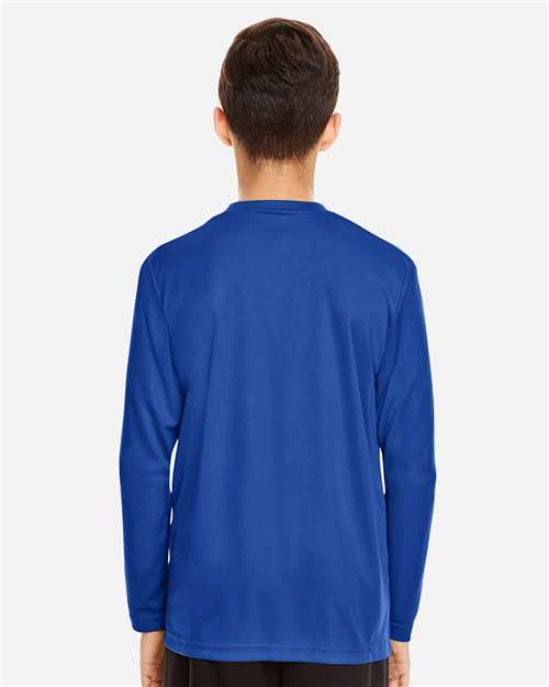 Team 365 TT11YL Youth Zone Performance Long Sleeve T-Shirt - Back view