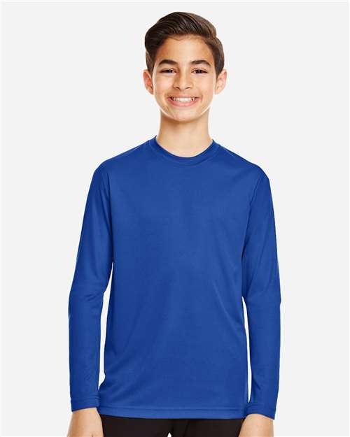 Team 365 TT11YL Youth Zone Performance Long Sleeve T-Shirt - Front view