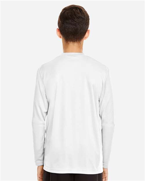 Team 365 TT11YL Youth Zone Performance Long Sleeve T-Shirt - Back view