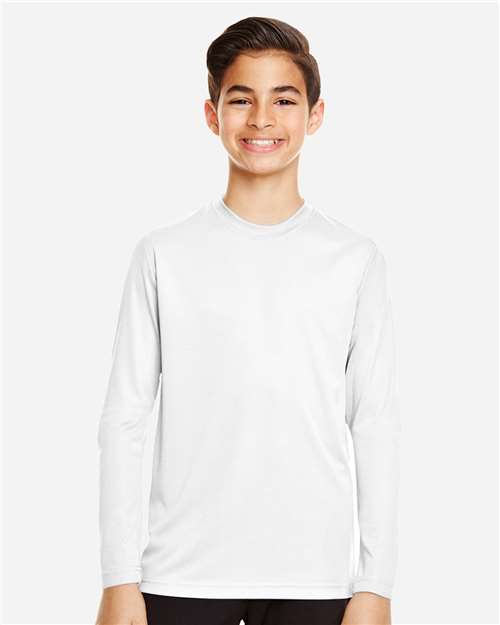 Team 365 TT11YL Youth Zone Performance Long Sleeve T-Shirt - Front view