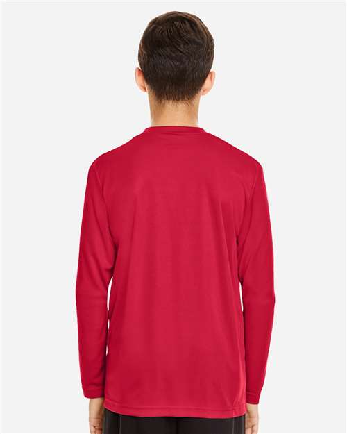 Team 365 TT11YL Youth Zone Performance Long Sleeve T-Shirt - Back view