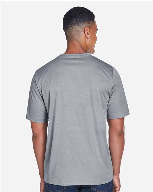 Team 365 TT11H Men's Sonic Heather Performance T-Shirt - Back view
