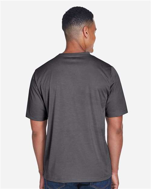 Team 365 TT11H Men's Sonic Heather Performance T-Shirt - Back view